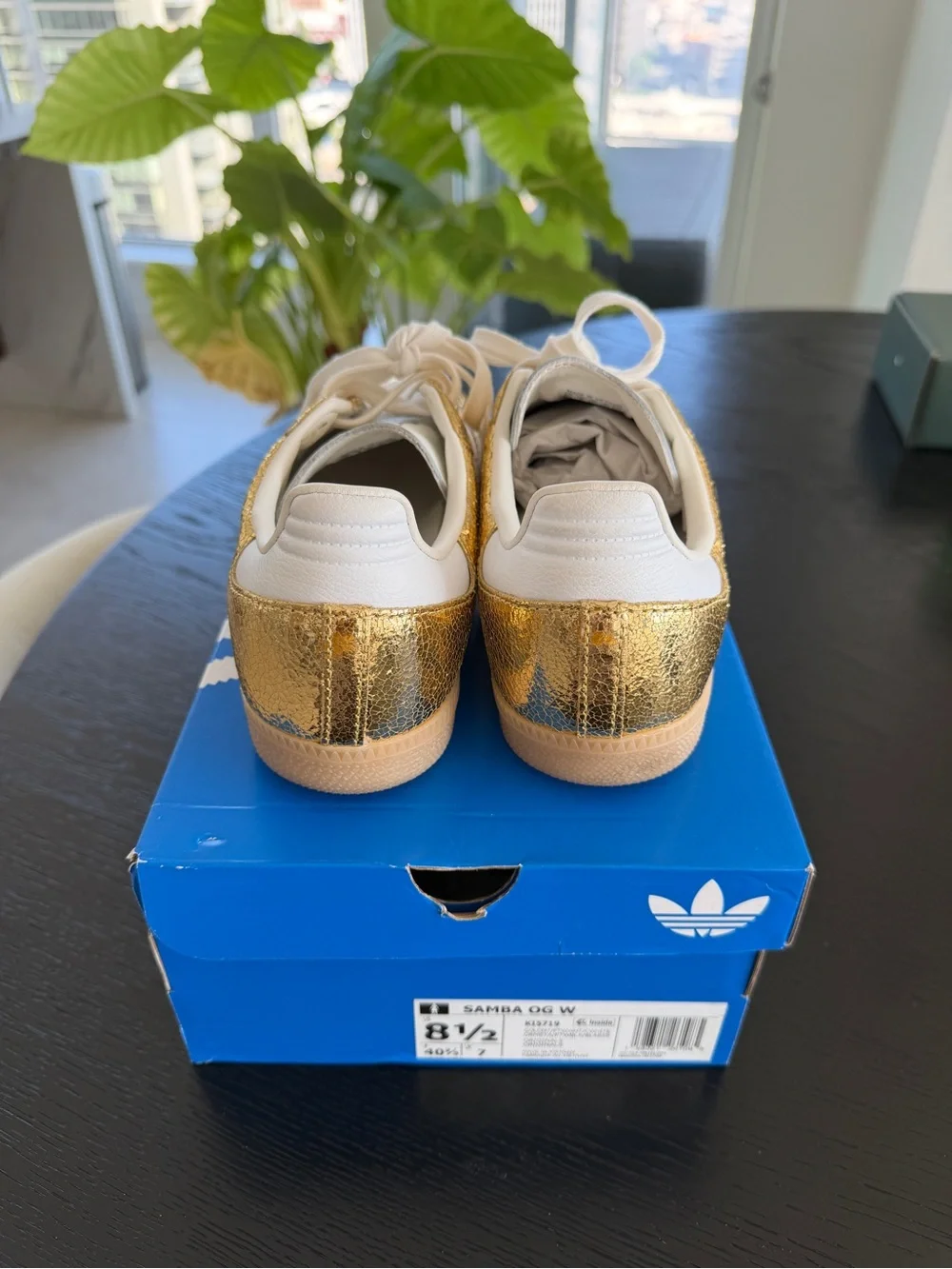 Women Adidas Samba OG Metallic Gold Sneaker